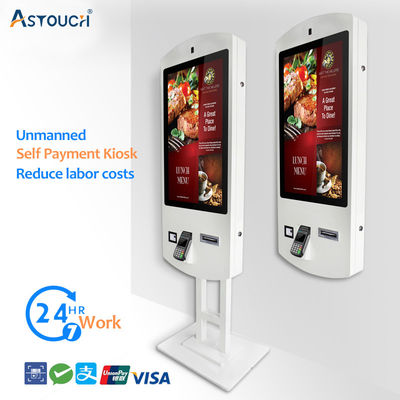 Mcdonalds 32inch Self Check In Payment Kiosk With Scanner For Fast Food Restaurants