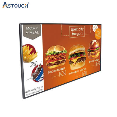 55 Inch Black Digital Signage Indoor Advertising Player For Restaurants